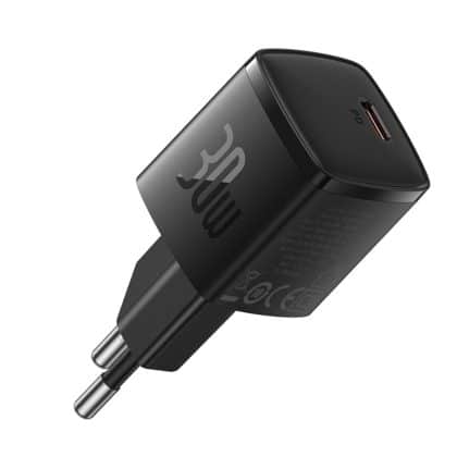 Baseus - Φορτιστής Τοίχου Cube Pro (CCXF000301) - Γρήγορος Φορτιστής, Type-C, 30W - Μαύρος