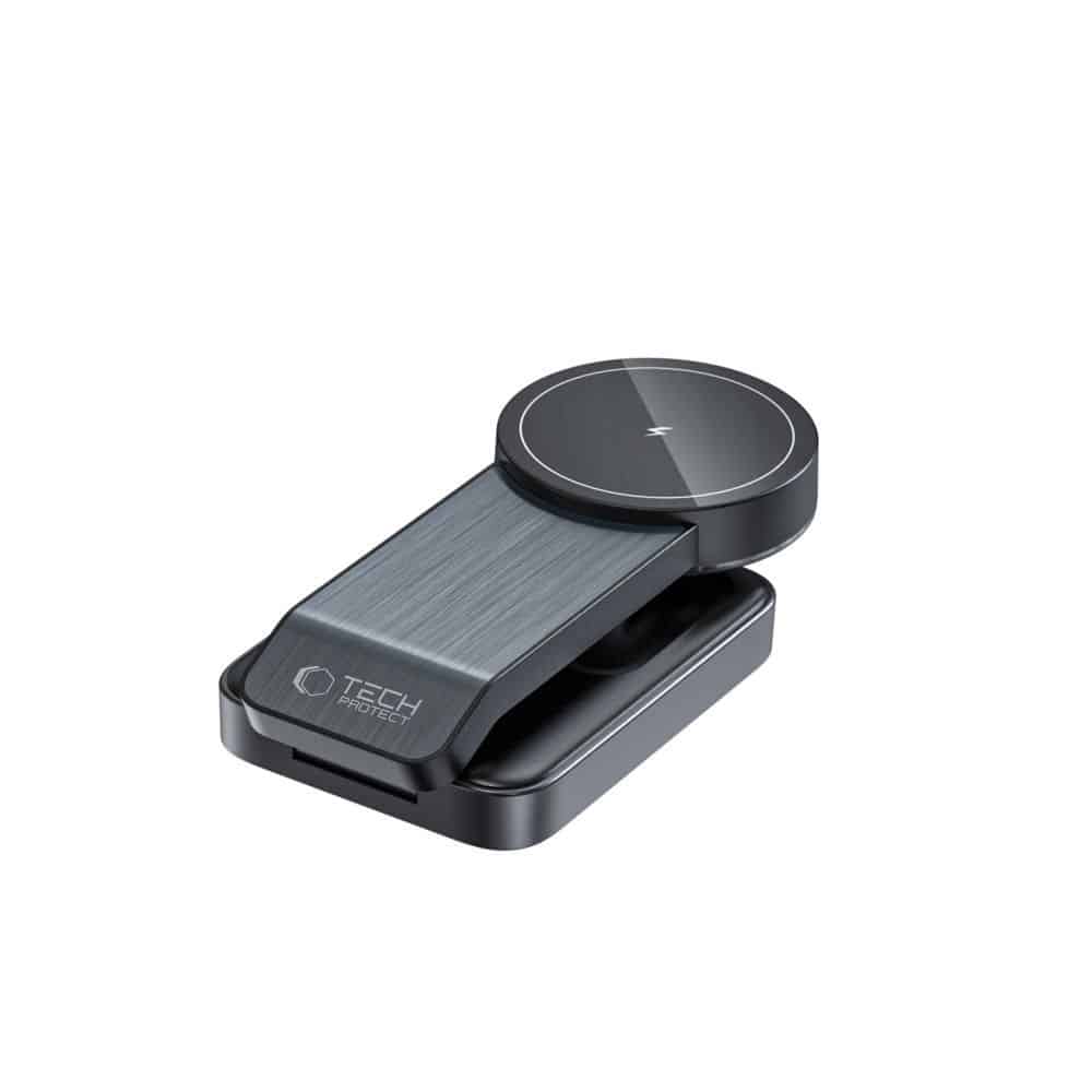 Tech-Protect 3in1 μαγνητικός Magsafe ασύρματος φορτιστής 15W μαύρος - Image 6