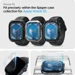 Spigen Hybrid Glass “EZ Fit” 2-Pack Apple Watch 10 (46 MM) διαφανές - Image 12