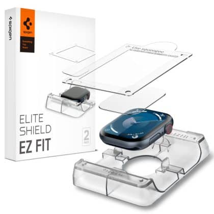 Spigen υβριδικό γυαλί Elite Shield "EZ Fit" 2-pack Apple Watch 10 (42 mm) διαφανές