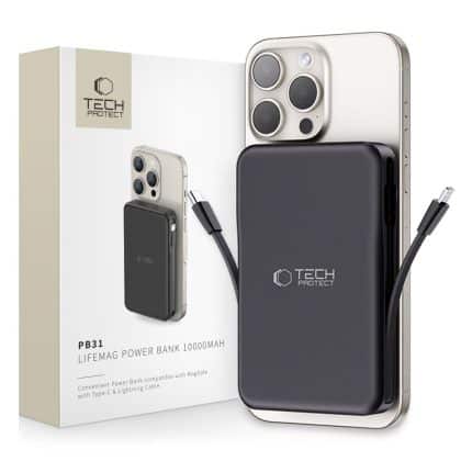 Tech-Protect PB31 Lifemag Magsafe power bank 10000mah μαύρο