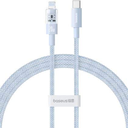 Baseus - Καλώδιο Δεδομένων Gem (P10373001311-00) - USB σε Lightning, Γρήγορη Φόρτιση 20W, 1m - Γαλάζιο Γαλαξία