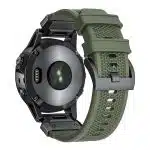 Techsuit - Watchband QuickFit 22mm (W068) - Garmin Fenix 5/5 Plus 6/6 Pro/7/Forerunner 935/945/Approach S60 - Orange / Black - Image 2