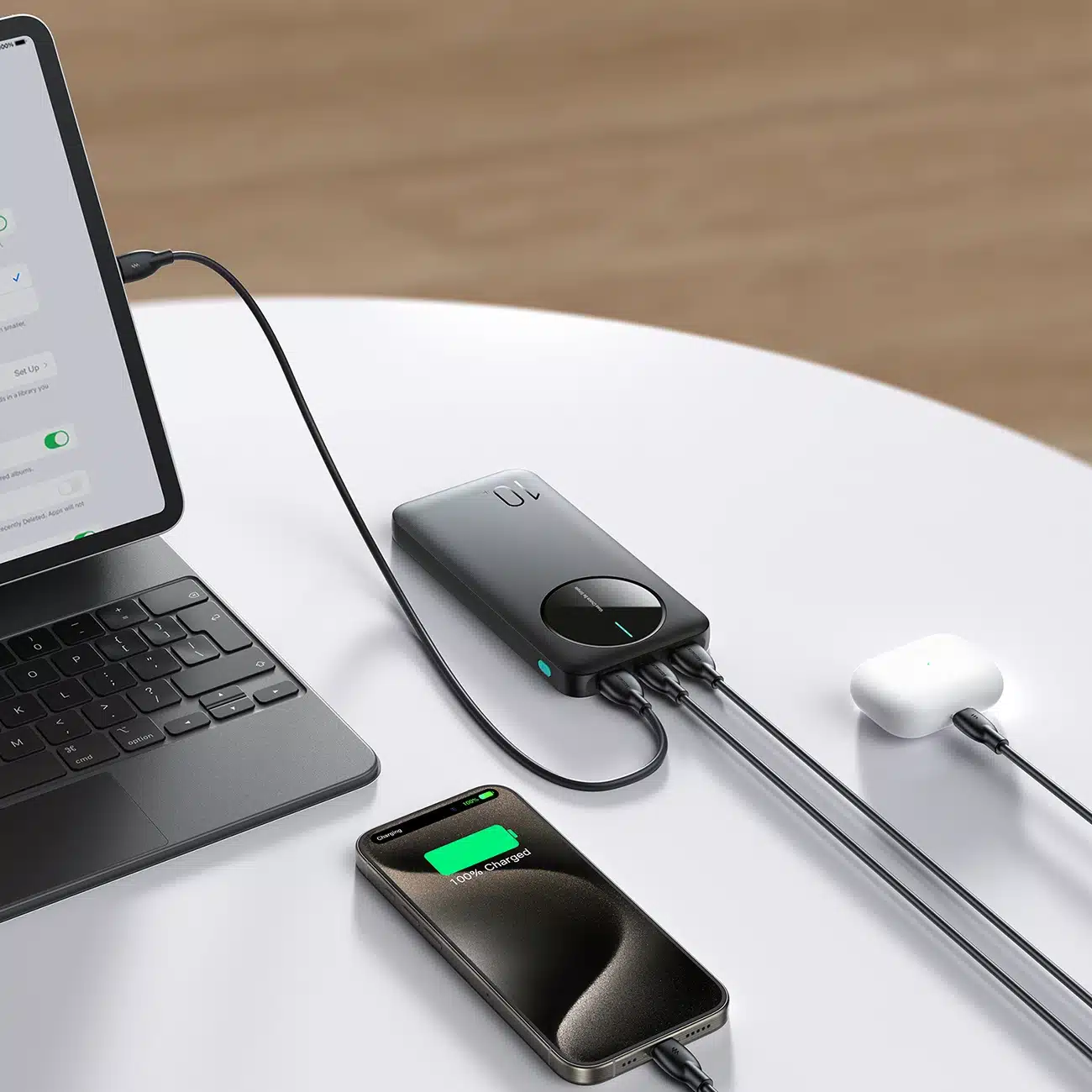 Joyroom Powerbank JR-PBF12 10000mAh 2.4A 2x USB-A 1x USB-C - μαύρο - Image 10
