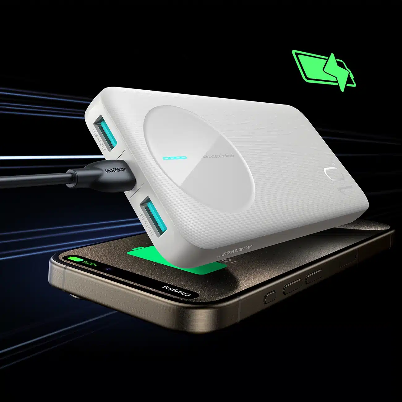 Joyroom Powerbank JR-PBF12 10000mAh 2.4A 2x USB-A 1x USB-C - λευκό - Image 11