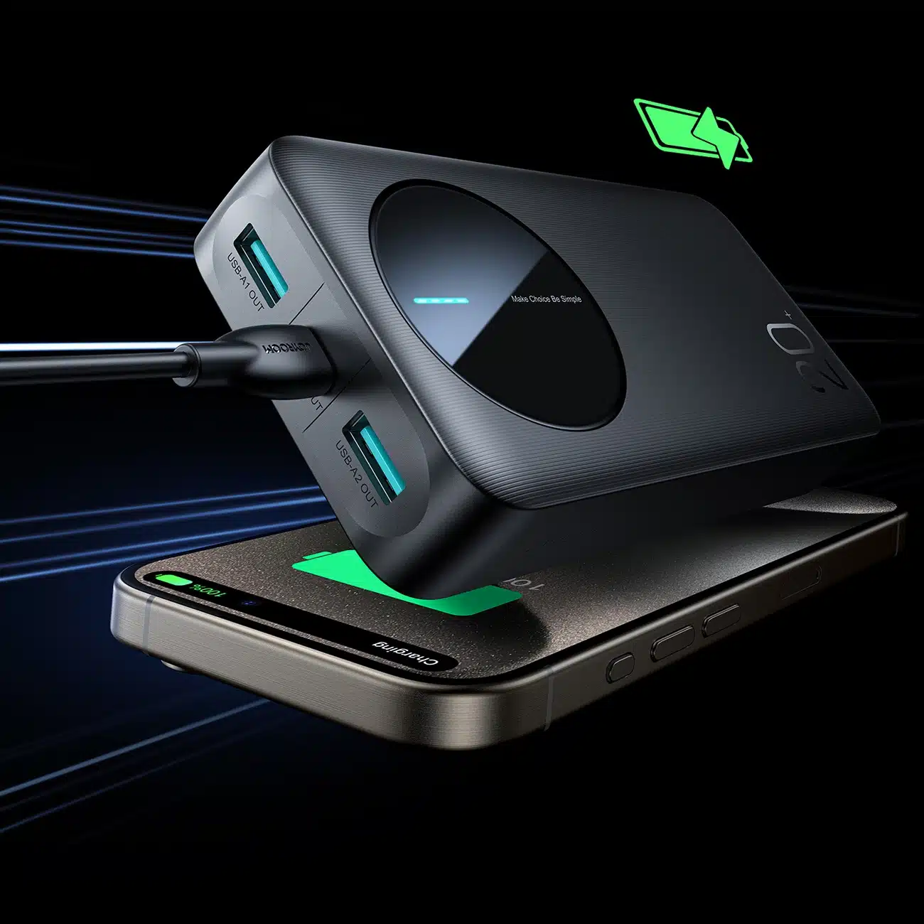 Joyroom Powerbank JR-PBF14 20000mAh 2.4A 2x USB-A 1x USB-C - μαύρο - Image 11
