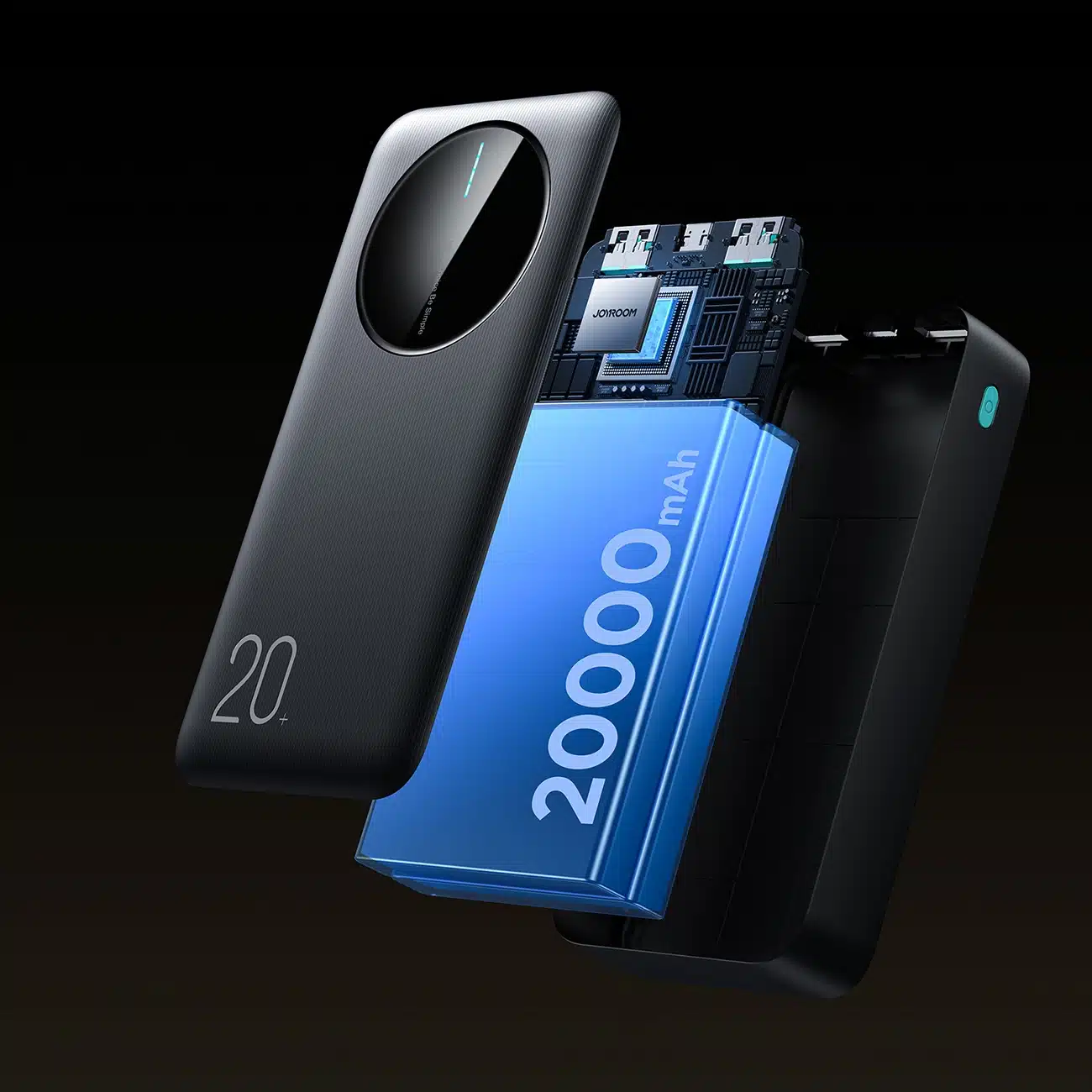 Joyroom Powerbank JR-PBF14 20000mAh 2.4A 2x USB-A 1x USB-C - μαύρο - Image 12