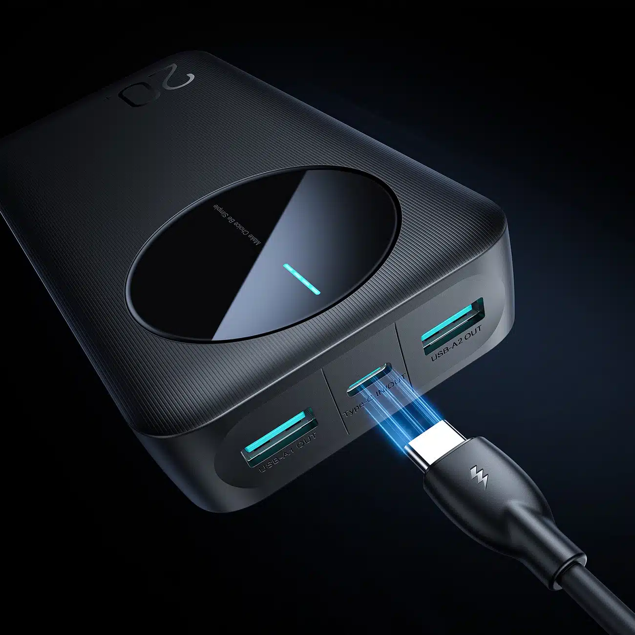 Joyroom Powerbank JR-PBF14 20000mAh 2.4A 2x USB-A 1x USB-C - μαύρο - Image 8