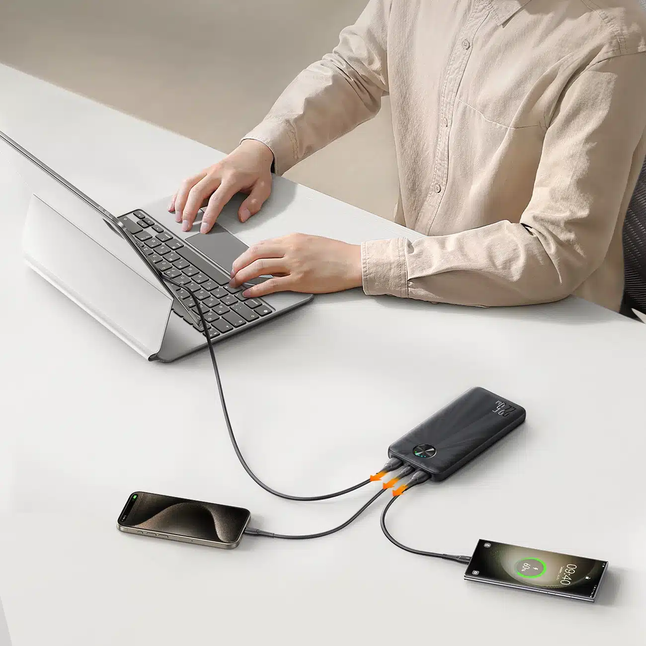 Joyroom Powerbank JR-PBF15 10000mAh USB-C USB-A 22.5W - μαύρο - Image 10