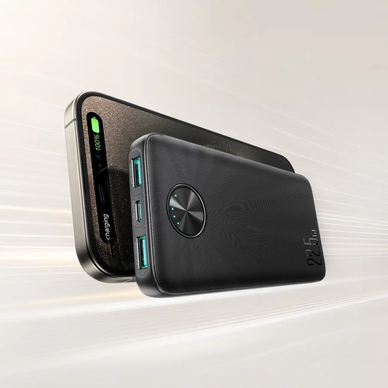 Joyroom Powerbank JR-PBF15 10000mAh USB-C USB-A 22.5W - μαύρο - Image 9