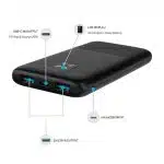 Fixed - Power Bank Zen 10 (FIXZEN-10-BK) - 2x USB, Type-C, 20W, 10000mAh, με οθόνη LCD - Μαύρο - Image 4