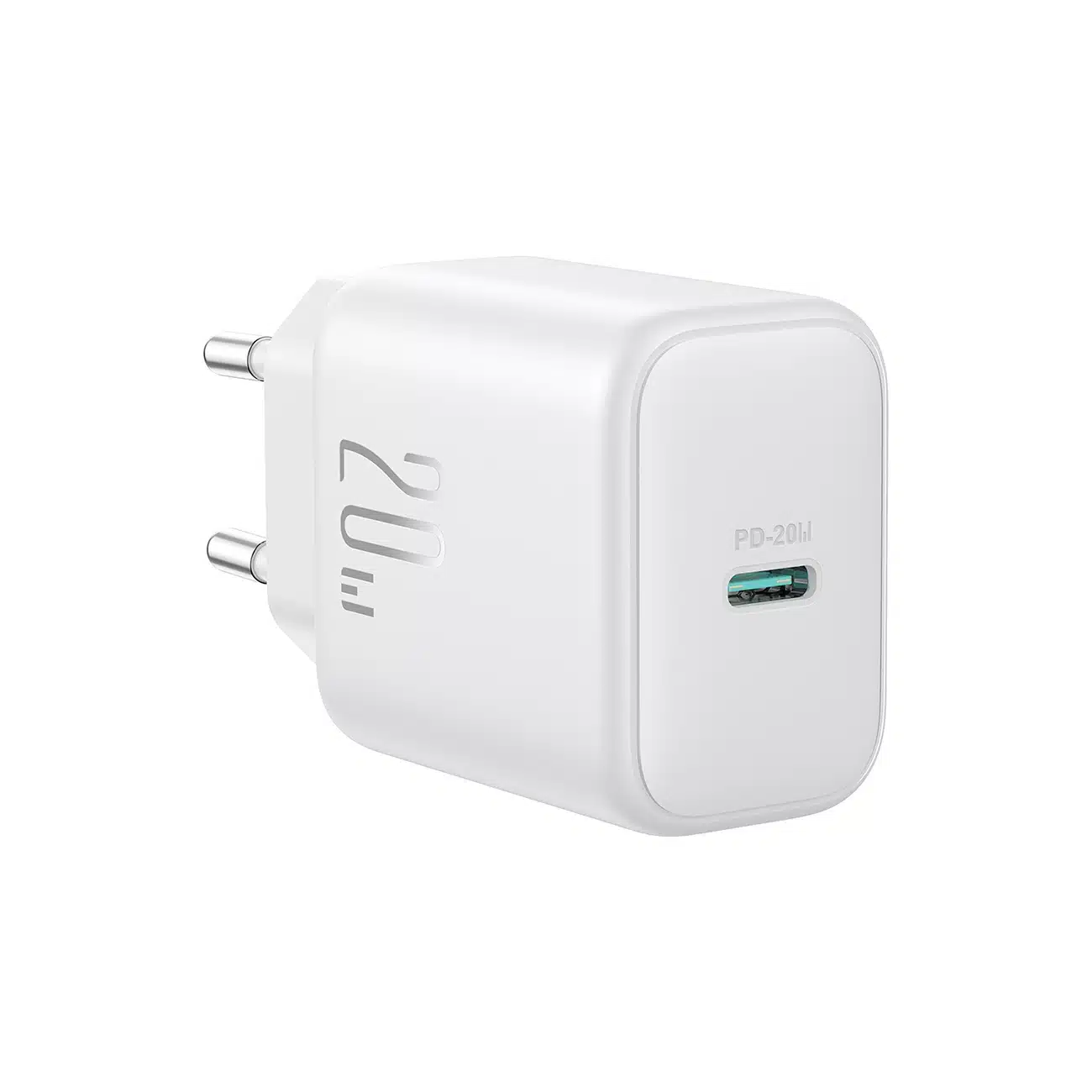 Joyroom JR-TCF20 USB-C PD 20W φορτιστής - λευκός + καλώδιο USB-C / USB-C 1μ - Image 2