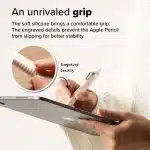 Ringke - Θήκη σιλικόνης για μολύβι σχεδίασης - για Apple Pencil 2ης γενιάς / Pro, εύκολη προσαρμογή, ανθεκτική ελαστικότητα - Μαύρο - Image 2