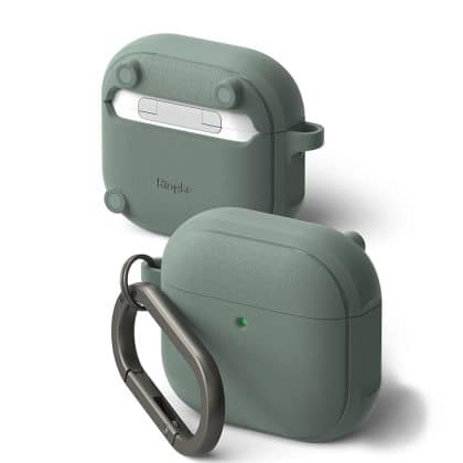 Ringke - Θήκη προστασίας Onyx Magnetic - για AirPods 4, Αντιολισθητική υφή, Τρύπα για καραμπίνα - Σαζγκρίνα