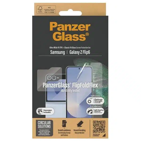 PanzerGlass Σετ 2 σε 1 με μεμβράνη + προστατευτικό γυαλί για Samsung Galaxy Z Flip 6 - Image 4