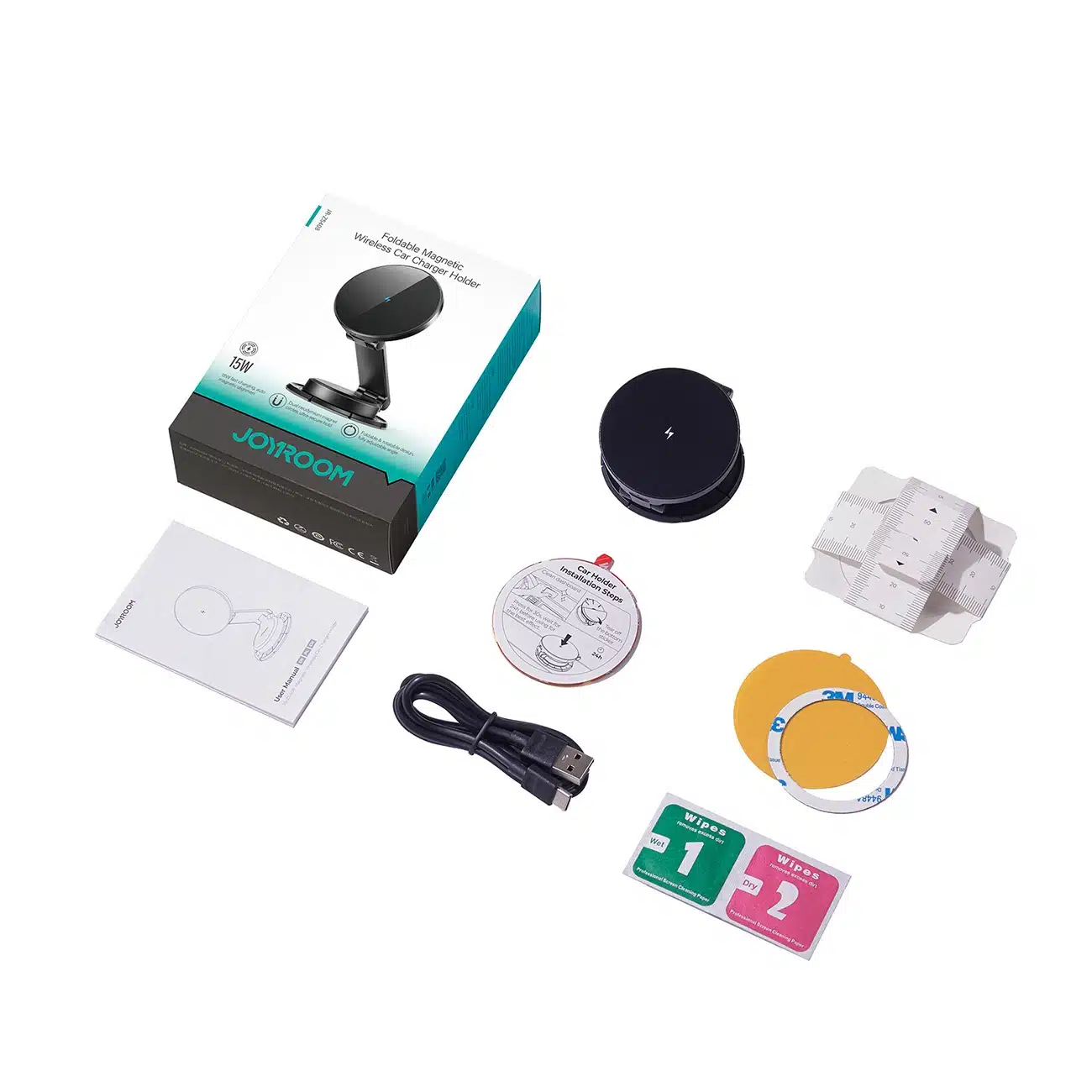 Joyroom JR-ZS408 μαγνητική βάση με 15W επαγωγικό φορτιστή για καμπίνα αυτοκινήτου - μαύρο - Image 3