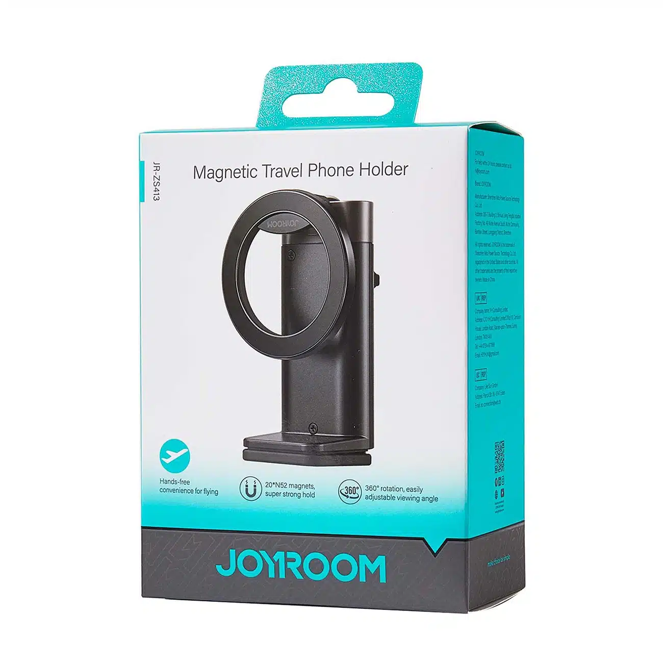 Joyroom JR-ZS413 μαγνητική βάση ταξιδιού για τηλέφωνο 4.7-7.0" - μαύρη - Image 6