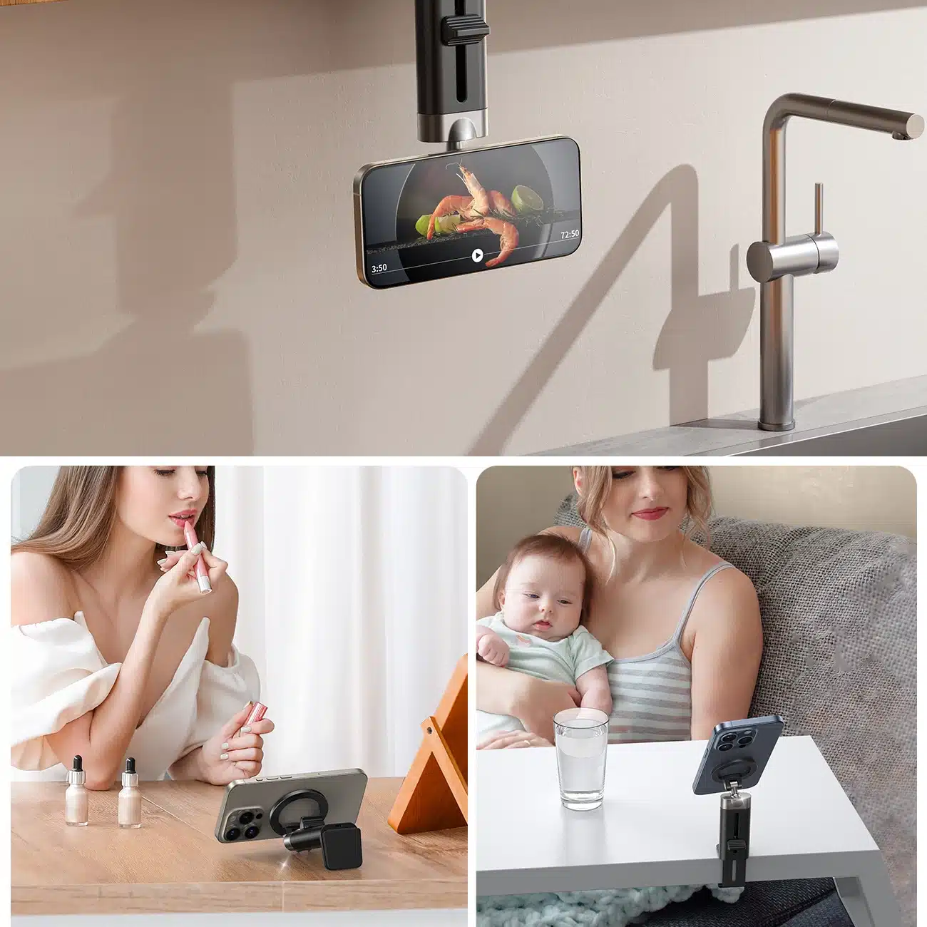 Joyroom JR-ZS413 μαγνητική βάση ταξιδιού για τηλέφωνο 4.7-7.0" - μαύρη - Image 14