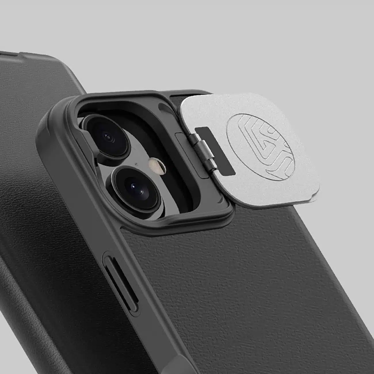 Nillkin Δερμάτινη θήκη Nillkin Qin Prop - θήκη για Apple iPhone 16 - Μαύρο - Image 10