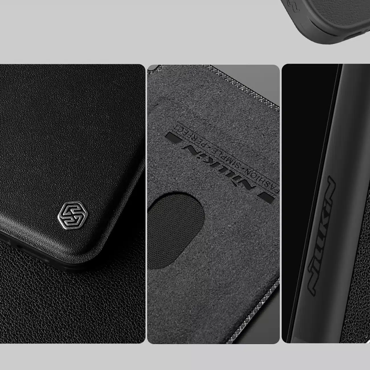 Nillkin Δερμάτινη θήκη Nillkin Qin Prop - θήκη για Apple iPhone 16 - Μαύρο - Image 11