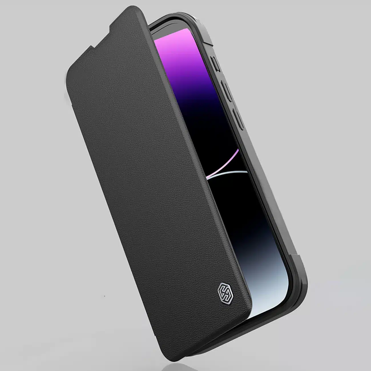 Nillkin Δερμάτινη θήκη Nillkin Qin Prop - θήκη για Apple iPhone 16 - Μαύρο - Image 8