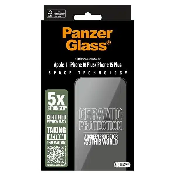 PanzerGlass κεραμική προστασία οθόνης iPhone 16 Plus 6.7" ultra-wide fit 2855 - Image 4