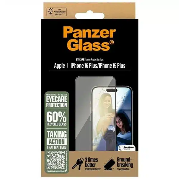 PanzerGlass προστατευτικό οθόνης EyeCare για iPhone 16 Plus 6.7" Ultra-Wide Fit 2867 - Image 4