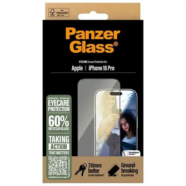 PanzerGlass προστατευτικό οθόνης EyeCare για iPhone 16 Pro 6.3" Ultra-Wide Fit 2866 - Image 4