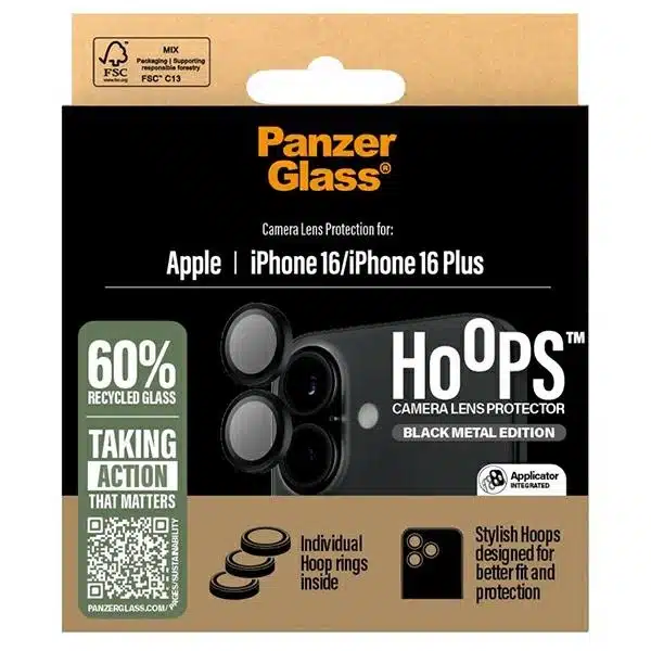 PanzerGlass προστατευτικό φακού Black για iPhone 16 6.1" / 16 Plus 6.7" 1283 - Image 4