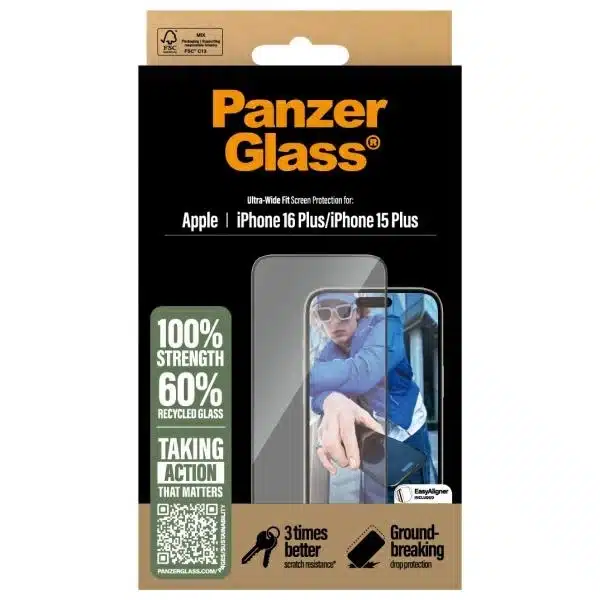 PanzerGlass προστατευτικό οθόνης iPhone 16 Plus 6.7" Ultra-Wide Fit 2863 - Image 4