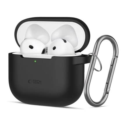 Tech-Protect σιλικόνη γάντζος Apple AirPods 4 μαύρο