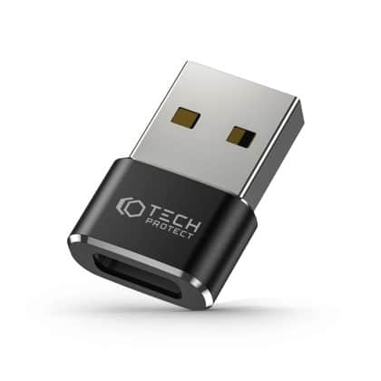 Tech-Protect προσαρμογέας USB σε Type-C μαύρος