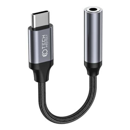 Tech-Protect προσαρμογέας Type-C σε Mini Jack 3.5mm μαύρος