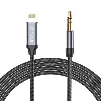 Tech-Protect καλώδιο Lightning σε AUX mini jack 3.5mm 100cm μαύρο