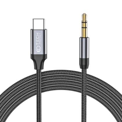 Tech-Protect καλώδιο Type-C σε AUX mini jack 3.5mm 100cm μαύρο