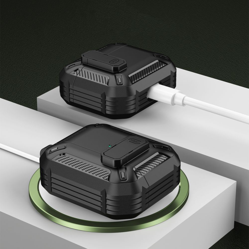 Tech-Protect X-Carbo Apple AirPods Pro 1 / 2 μαύρο - Image 6