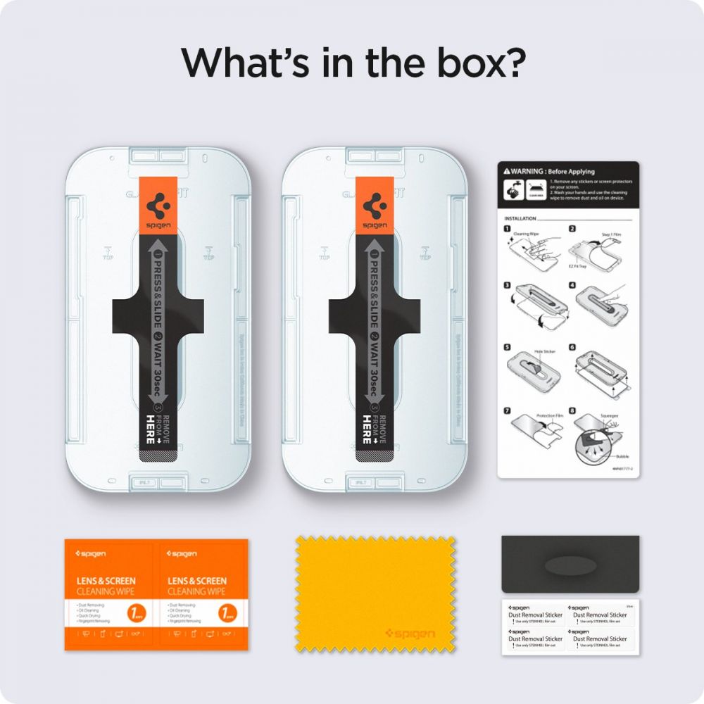 Spigen γυαλί προστασίας Glas.TR "EZ Fit" 2-pack για iPhone 13 Pro Max ιδιωτικότητα - Image 7