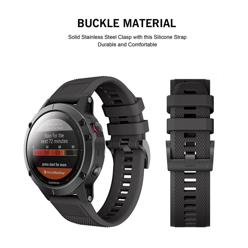 Tech-Protect ομαλή Garmin Fenix 5 / 6 / 6 Pro / 7 μαύρη - Image 2