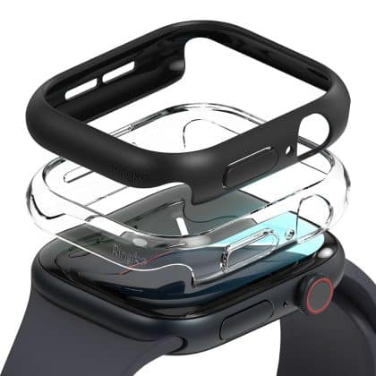 RINGKE Slim 2-pack Apple Watch 10 (46 mm) διαφανές & ματ μαύρο