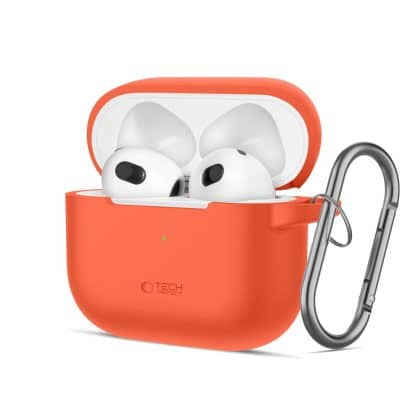 Tech-Protect σιλικόνη γάντζος Apple AirPods 3 νεον πορτοκαλί
