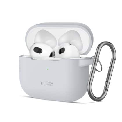 Tech-Protect σιλικόνη γάντζος Apple AirPods 3 γκρι κηρός