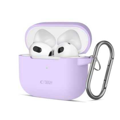 Tech-Protect σιλικόνη γάντζος Apple AirPods 3 λεβάντα