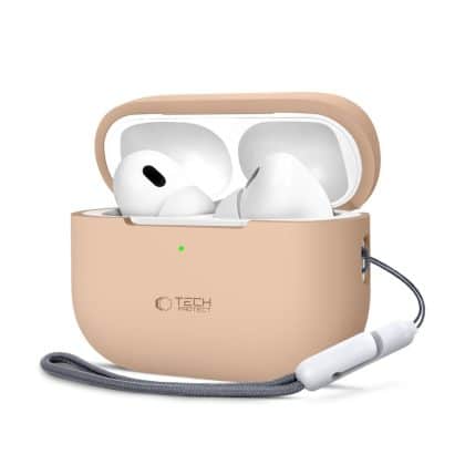 Tech-Protect σιλικόνη Apple AirPods Pro 1 / 2 καφέ latte