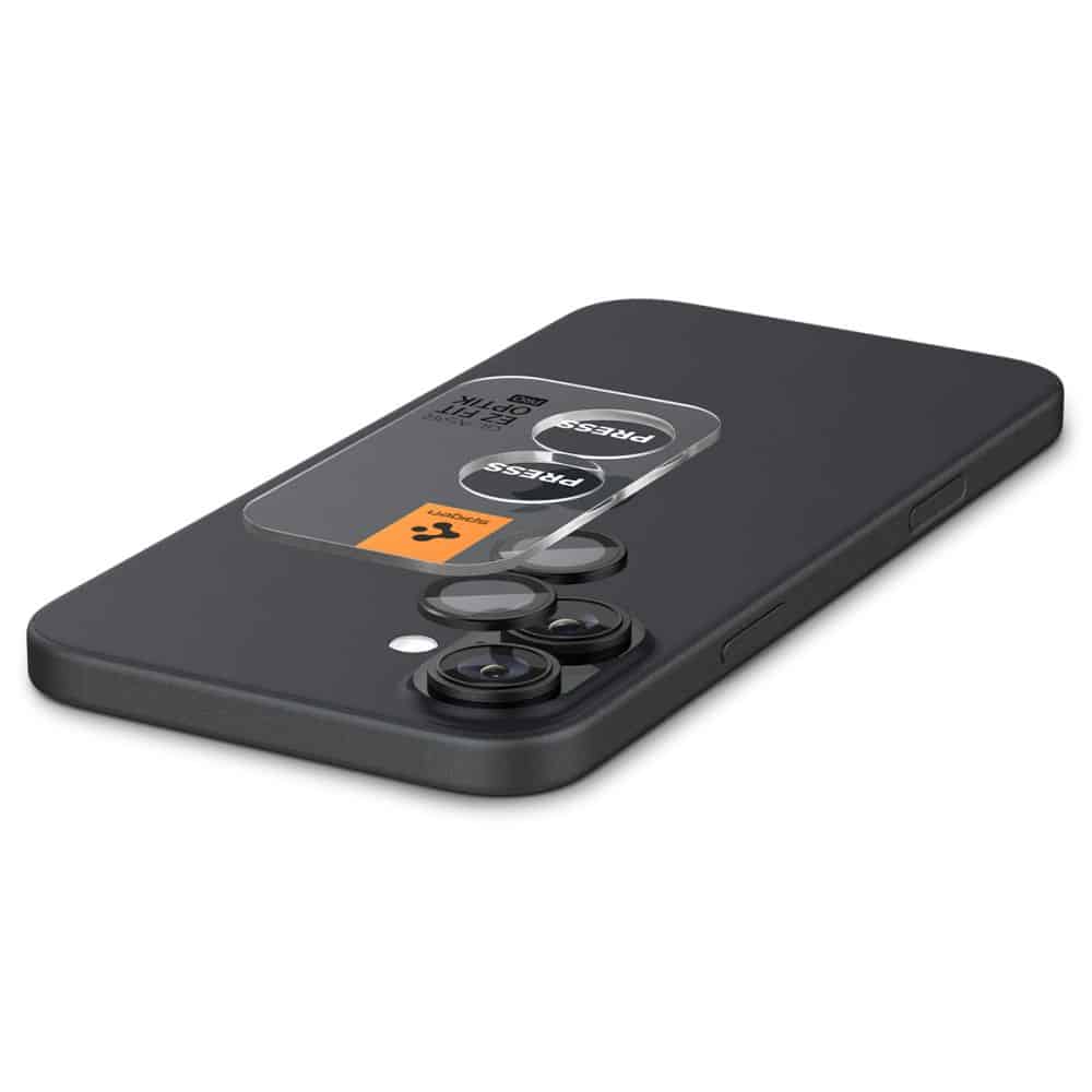 Spigen - Optik.tR EZ Fit Pro Camera Glass (2 pack) - iPhone 16 / iPhone 16 Plus - Black - Image 2
