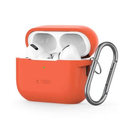 Tech-Protect σιλικόνη γάντζος Apple AirPods Pro 1 / 2 νεον πορτοκαλί