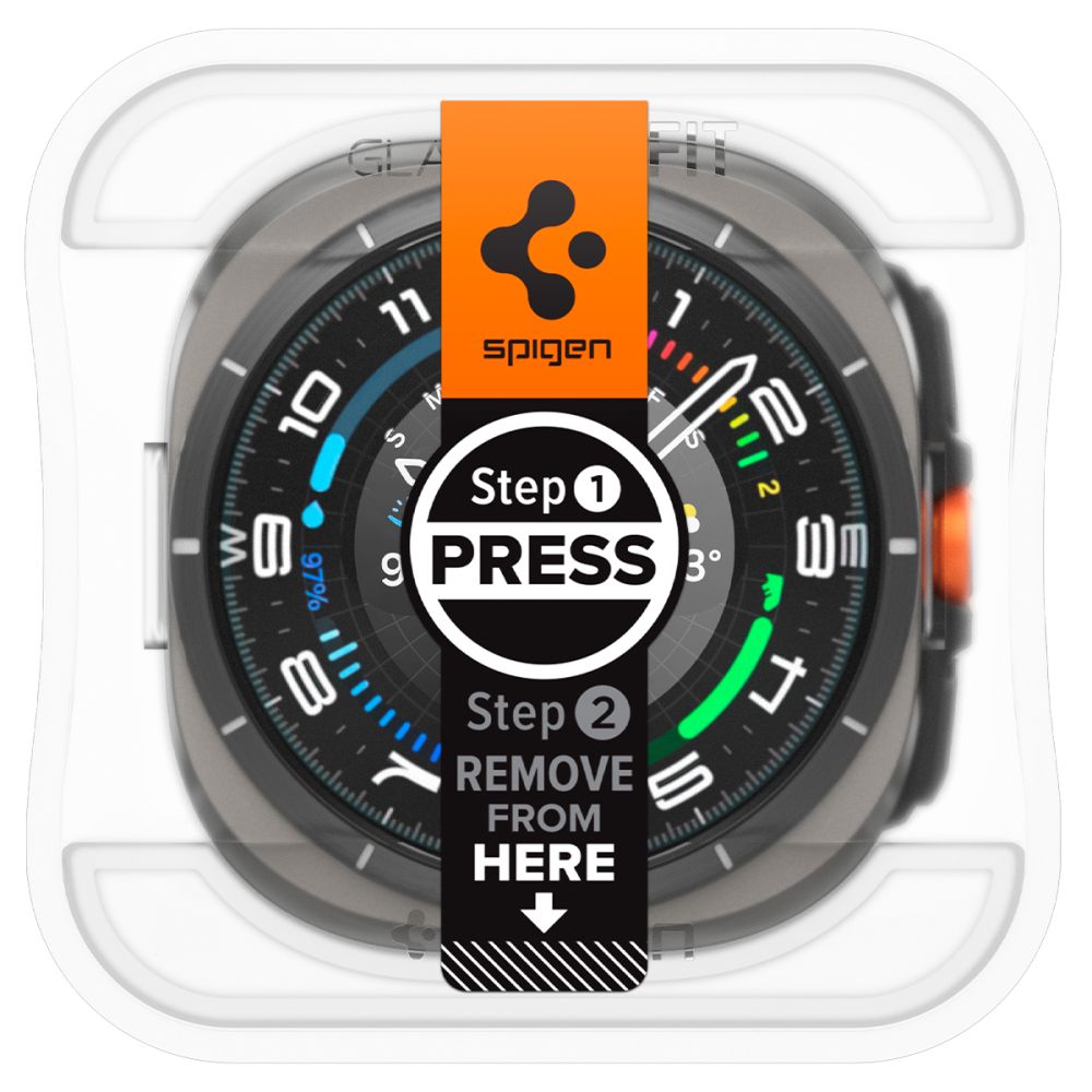 Spigen Glass.TR ”EZ-FIT” 2-pack Galaxy Watch Ultra (47 mm) διαφανές - Image 2