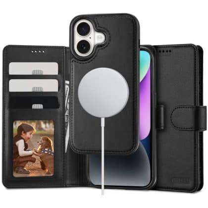TECH-PROTECT Wallet - θήκη για Apple iPhone 16 - Μαύρο