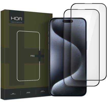 Hofi Glass Pro+ 2-Pack Σαφές γυαλί για iPhone 16 Μαύρο