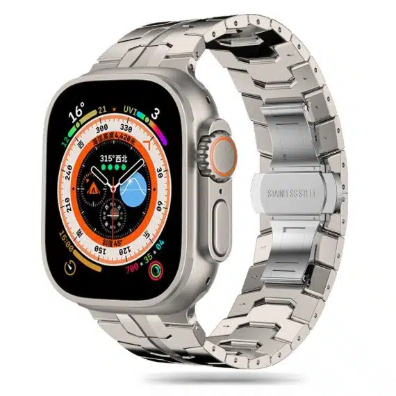 Tech-Protect Stainless Line Apple Watch 6 / 7 / 8 / 9 / 10 / SE / Ultra 1 / 2 (44 / 45 / 46 / 49 mm) τιτάνιο