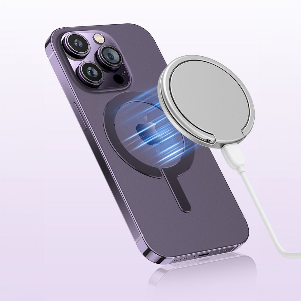 Tech-Protect μεταλλικός δακτύλιος MagSafe universal μαγνητικός δακτύλιος 2-πακέτο μαύρος & ασημί - Image 3